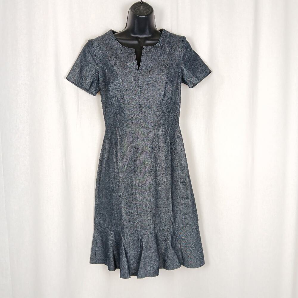 Banana Republic Gray Denim Flute Dress Size 2